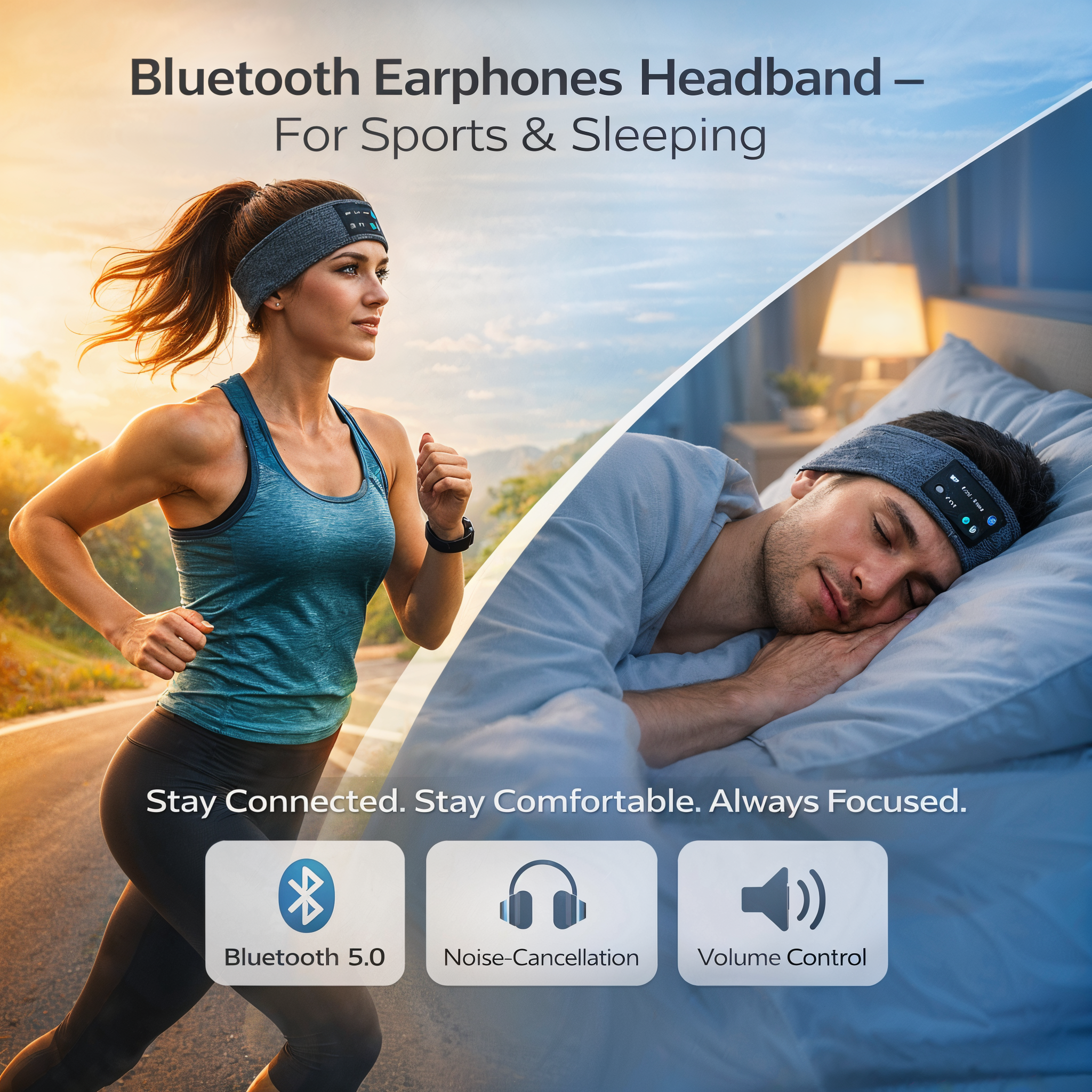 Bluetooth Earphones Sports Sleeping Headband
