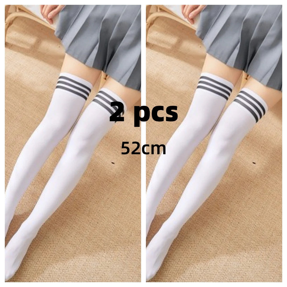 Solid Color Lolita Long Socks