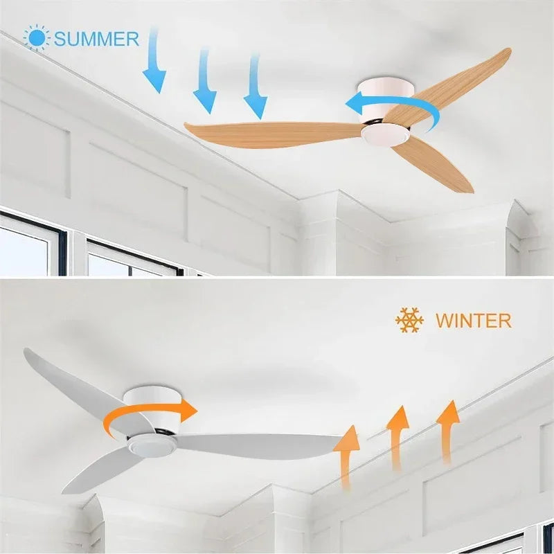 46–52 Inch Nordic Style Ceiling Fan with Light & Remote Control 🌬️