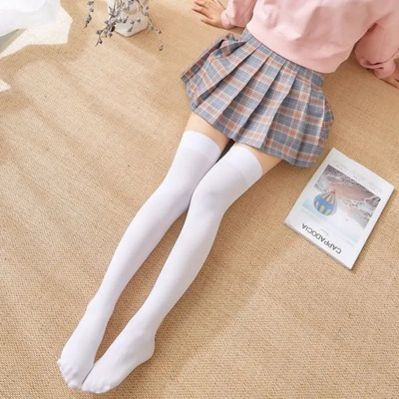 Solid Color Lolita Long Socks