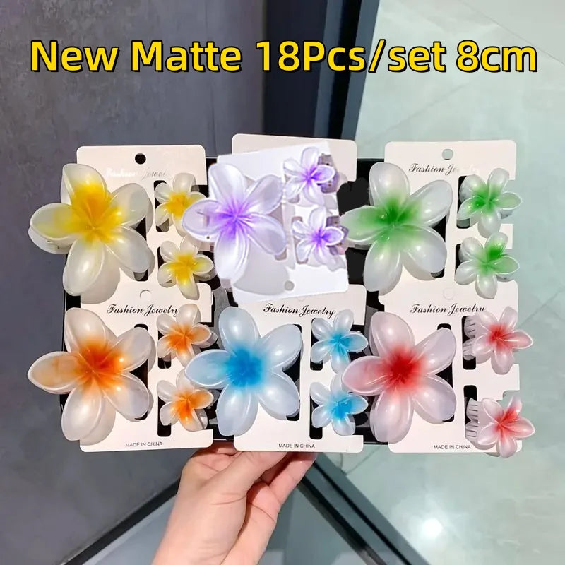 Egg Flower Hair Clips – Gradient Candy Color Set (3/18 Pcs) 🌸