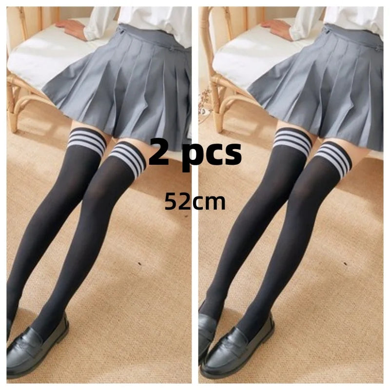 Solid Color Lolita Long Socks