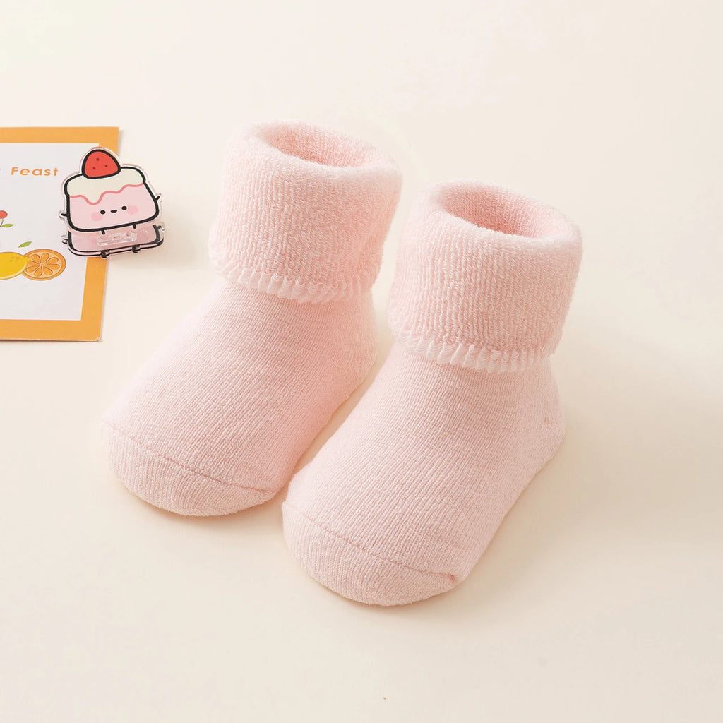 Winter Baby Plush Sock Solid Color Kids