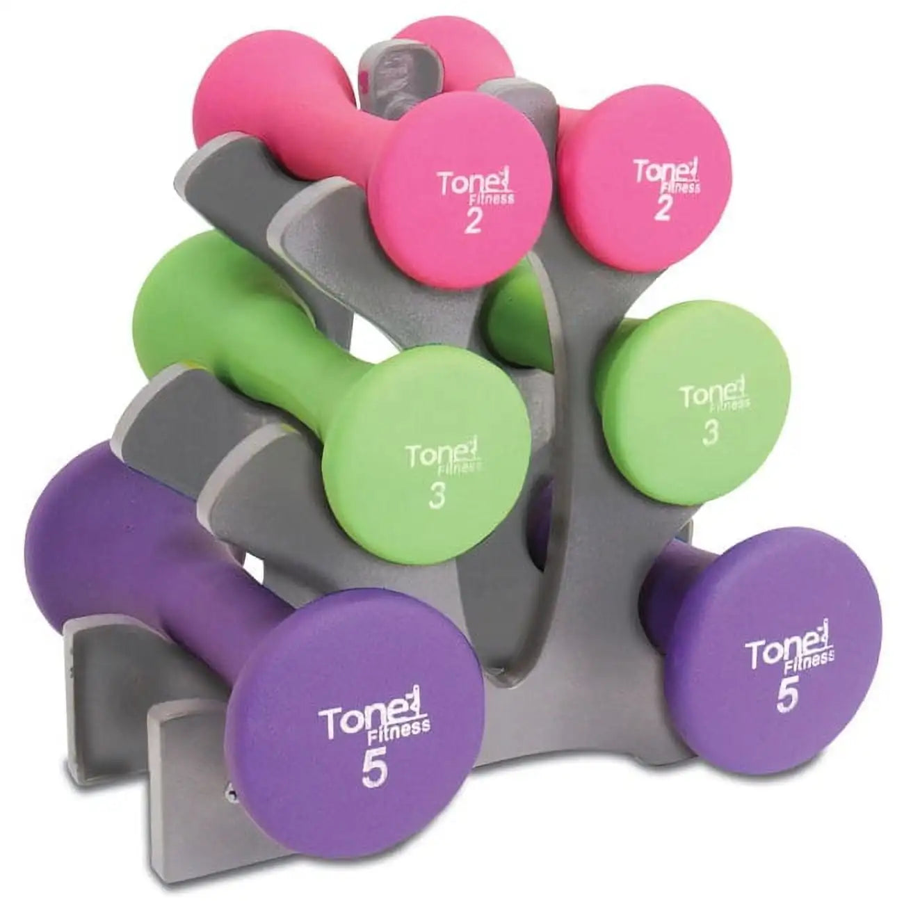 20 lb Hourglass Neoprene Dumbbell Set with A-Frame