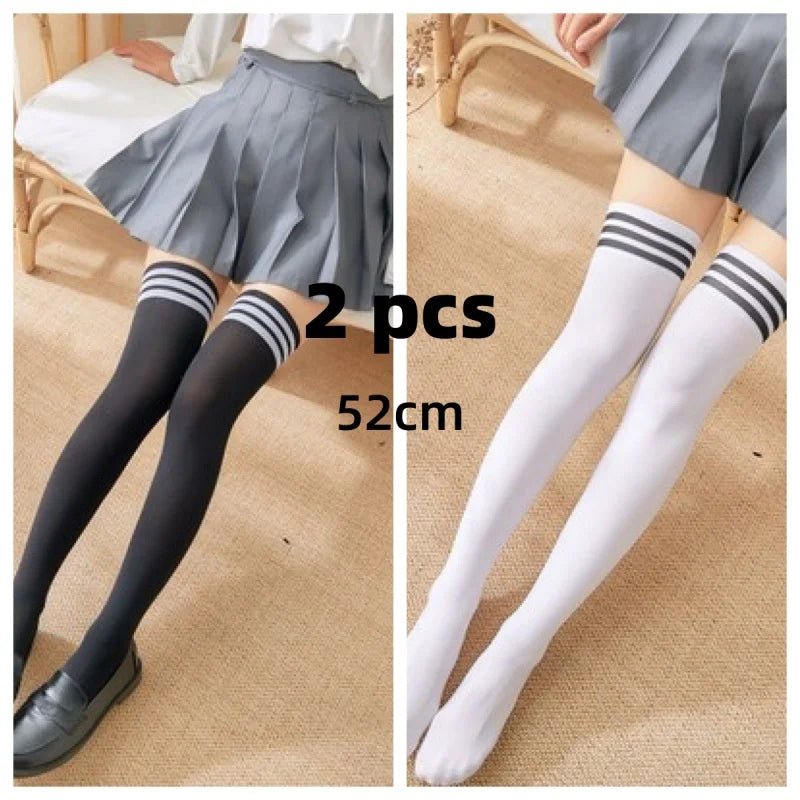Solid Color Lolita Long Socks