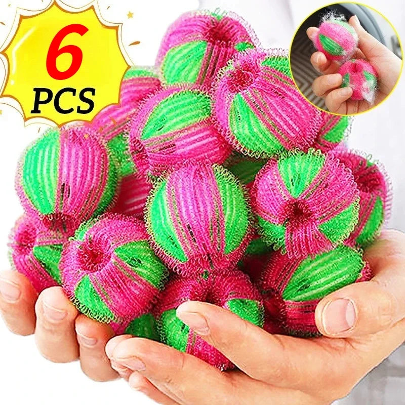 6pcs Reusable laundry ball hair remover 