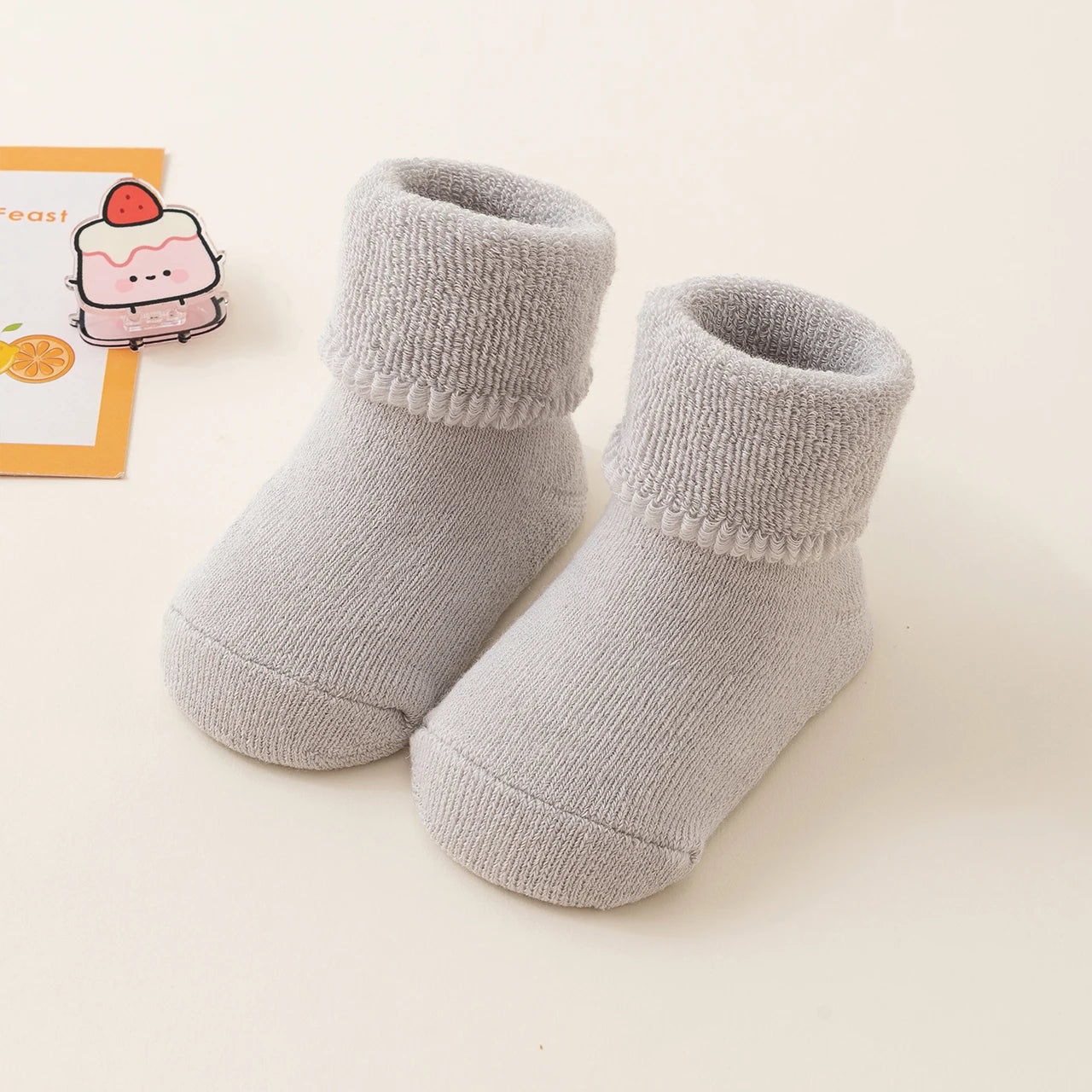Winter Baby Plush Sock Solid Color Kids