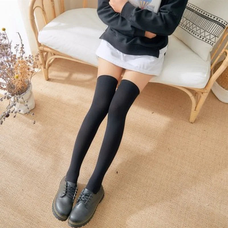 Solid Color Lolita Long Socks
