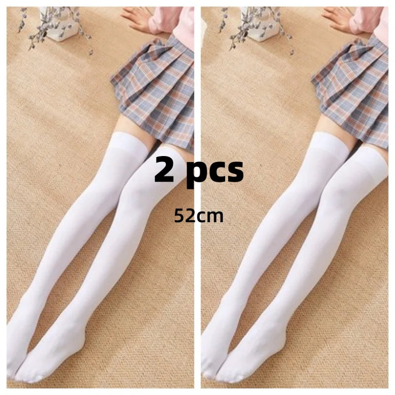 Solid Color Lolita Long Socks