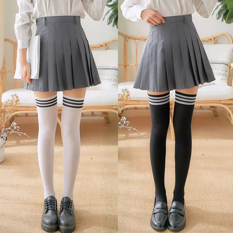 Solid Color Lolita Long Socks