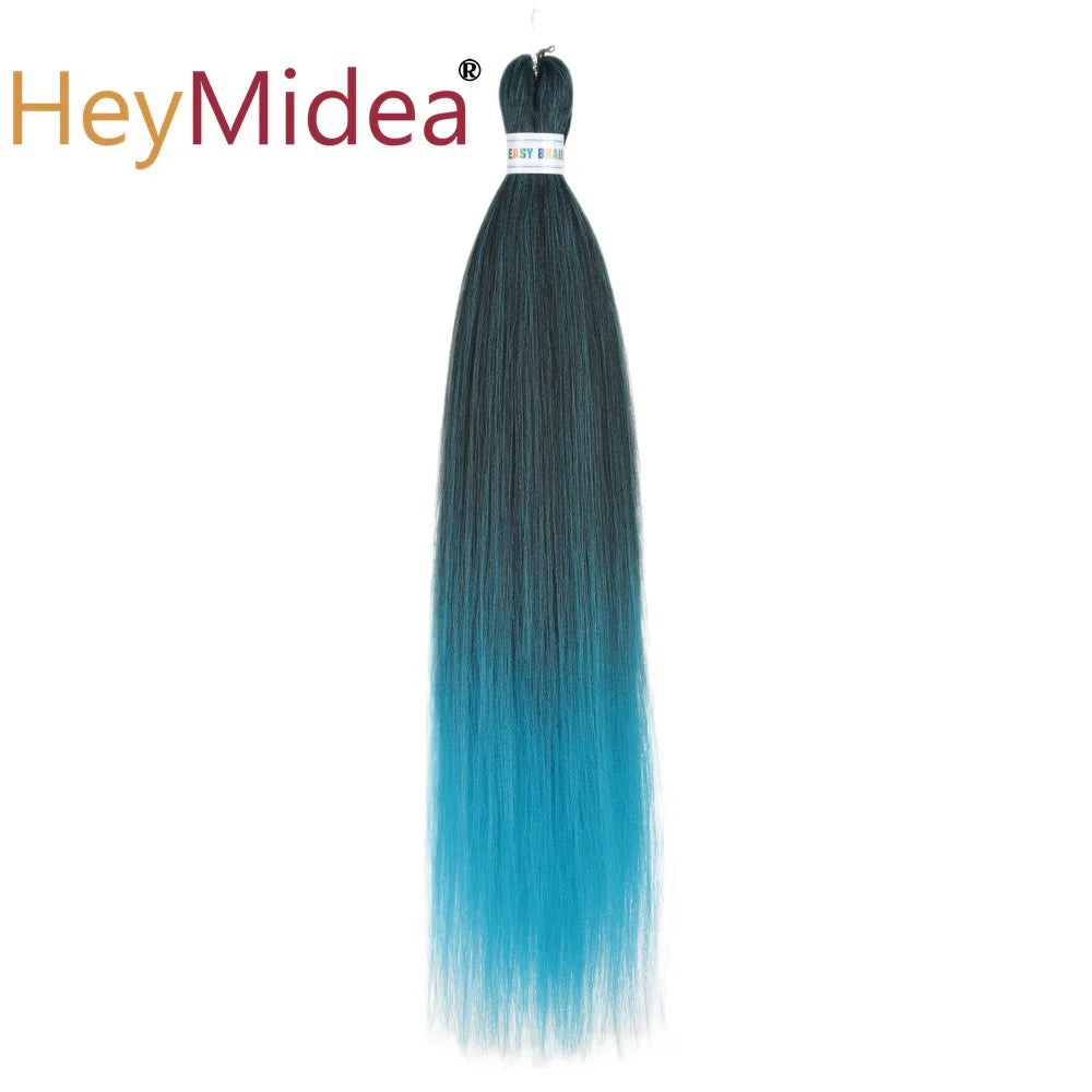 26Inch Easy Braids Hair Synthetic Colourful Pre Stretched Braiding Hair Extensions Jumbo Braids Ombre Yaki Long Straight Hair