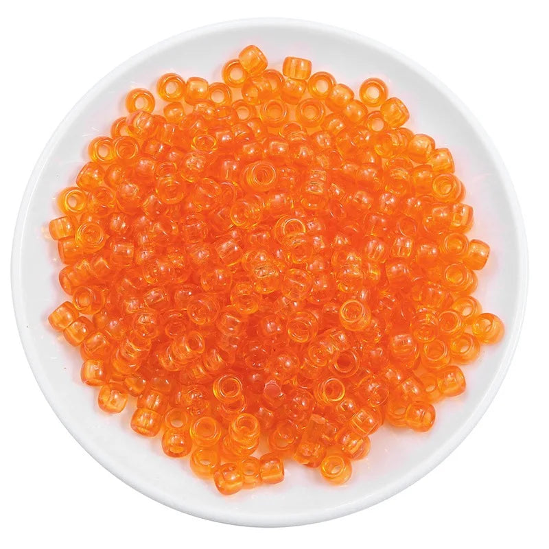 50Pcs 100Pcs Transparent 4mm Big Hole Dreadlock Beads for Jumbo Braids Dreadlock Resin Clear For Hair Accessories Styling Tool