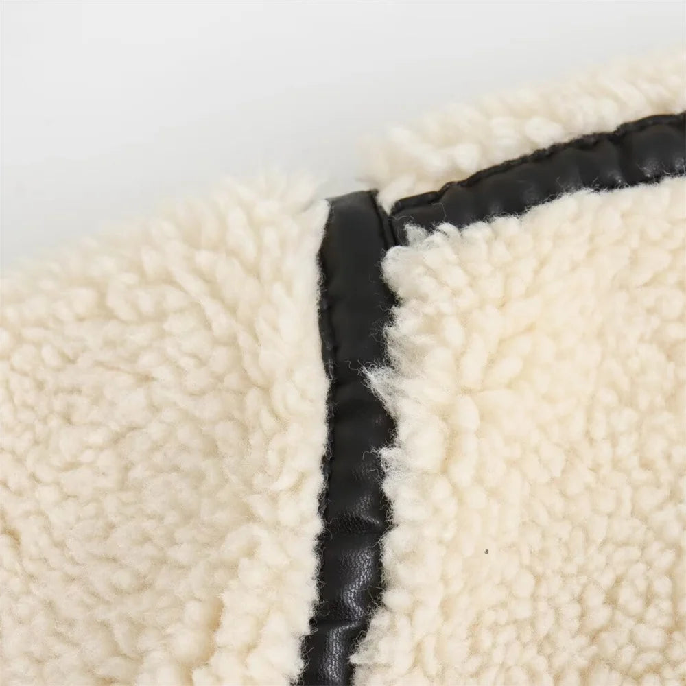 2024 RARF Women’s Artificial Fur Motorcycle Jacket – European & American Style