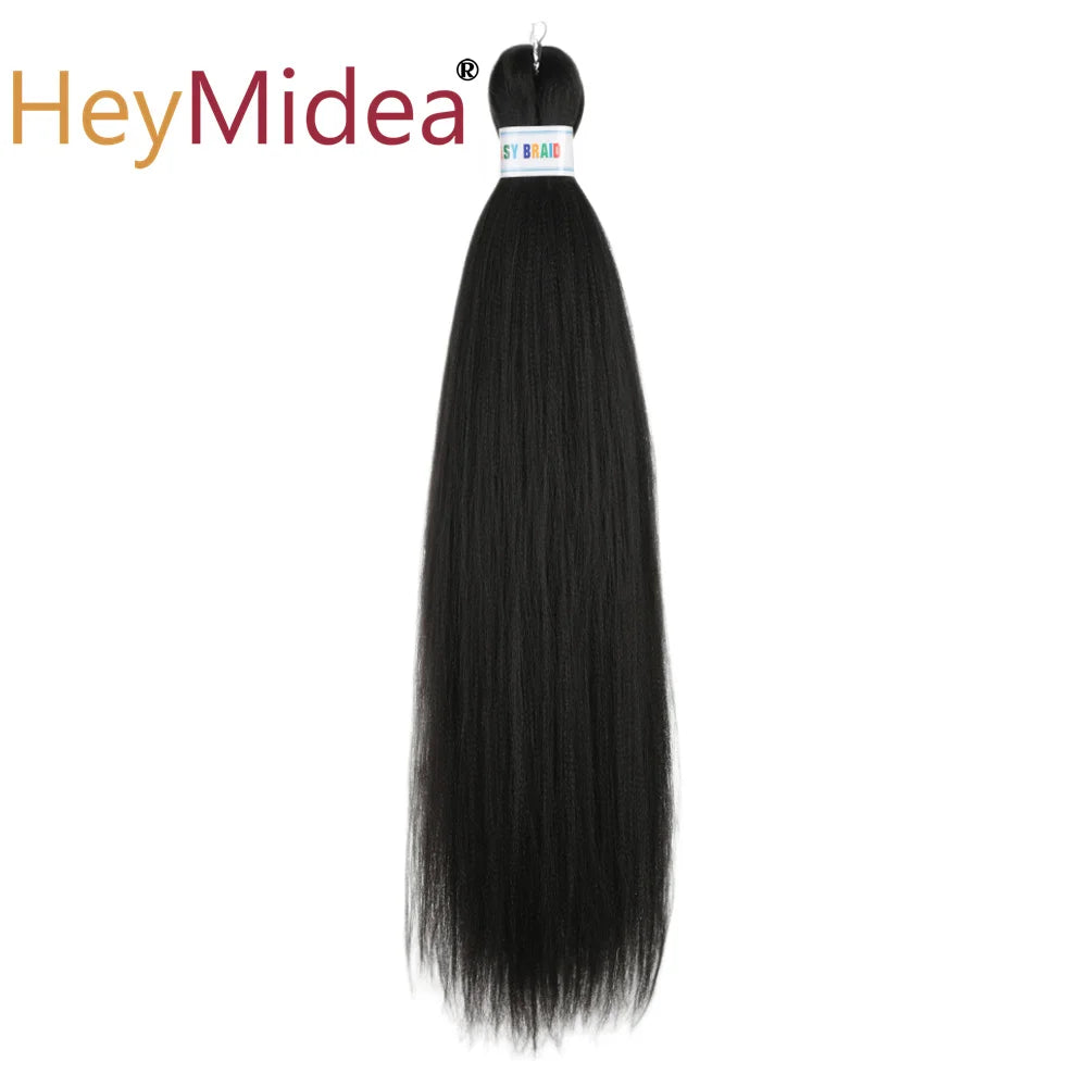 26Inch Easy Braids Hair Synthetic Colourful Pre Stretched Braiding Hair Extensions Jumbo Braids Ombre Yaki Long Straight Hair